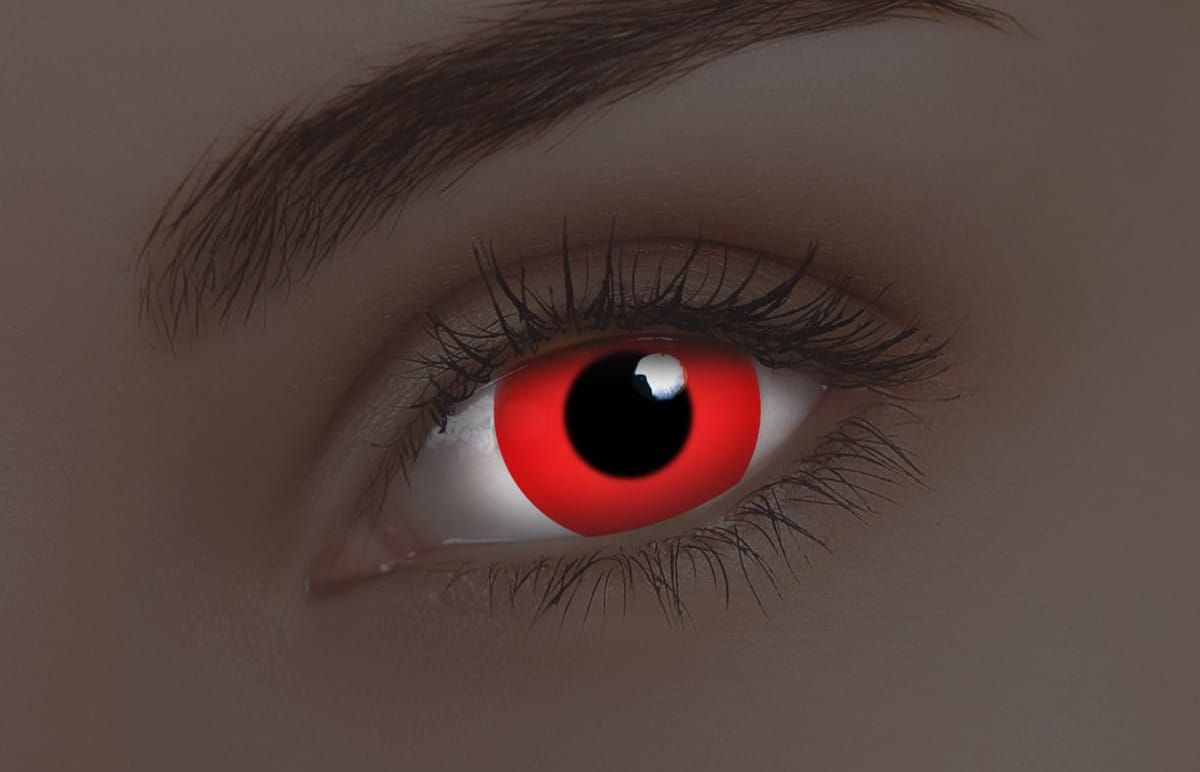 Glow Red UV Contact Lenses